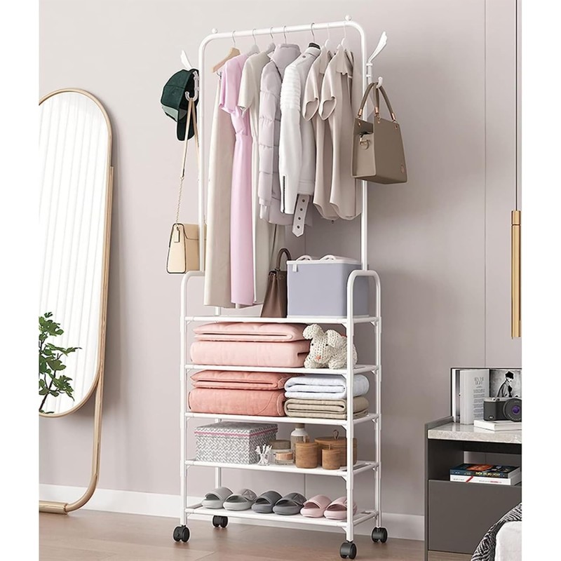 Attaccapanni appendiabiti in metallo con ganci,...