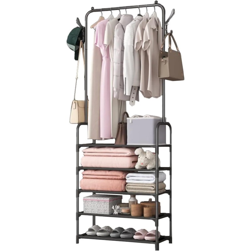 Attaccapanni appendiabiti in metallo con ganci,...