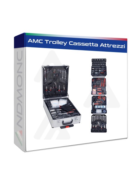 AMC Trolley Cassetta Attrezzi 849pz Valigia Professionale Fai da Te Accessori Misti