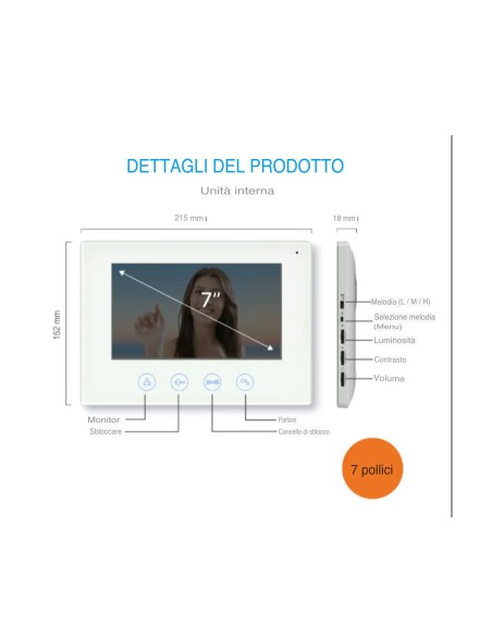 Videocitofono intelligente WIFI da 7"