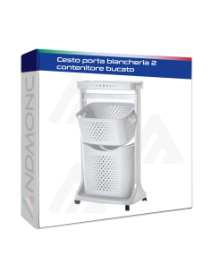 Cesto porta biancheria 2 contenitore bucato
