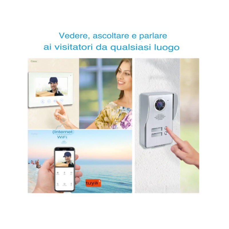 Videocitofono intelligente WIFI da 7"