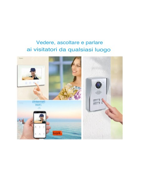 Videocitofono intelligente WIFI da 7"