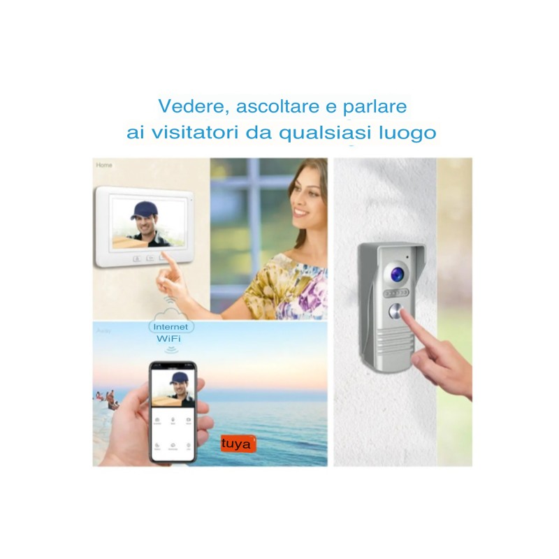 2MP 7 "160 Gradi Wifi AHD Videocitofono Per...