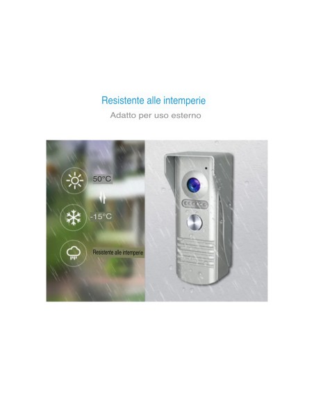 2MP 7 "160 Gradi Wifi AHD Videocitofono Per Casa Grandangolare Con Visione Notturna