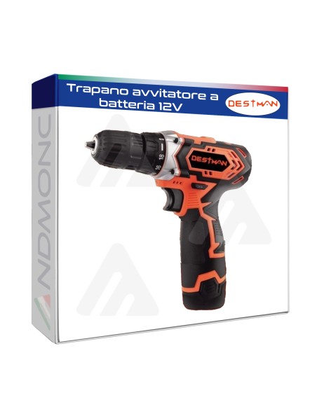 Trapano avvitatore a batteria 12V destman dt-8820S