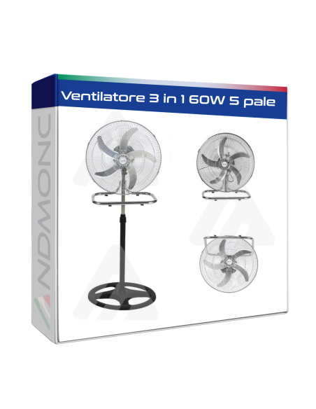 Ventilatore 3 in 1 60W 5 pale