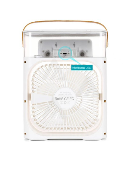 Ventilatore 2in1 e condizionatore portatile ricarica USB