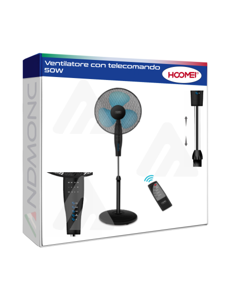 Ventilatore con telecomando 50W hm-8660P