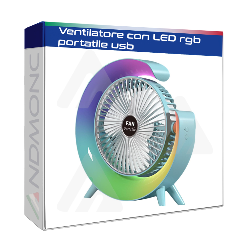Ventilatore con LED rgb portatile usb