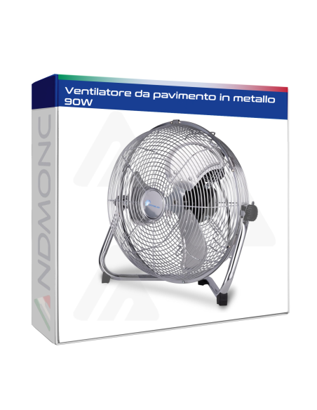 Ventilatore da pavimento in metallo 90W
