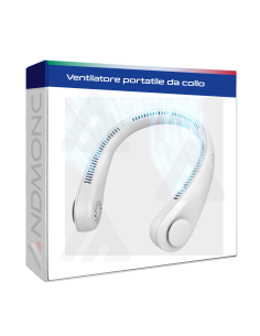 Ventilatore portatile da collo ricaricabile tramite USB 3...