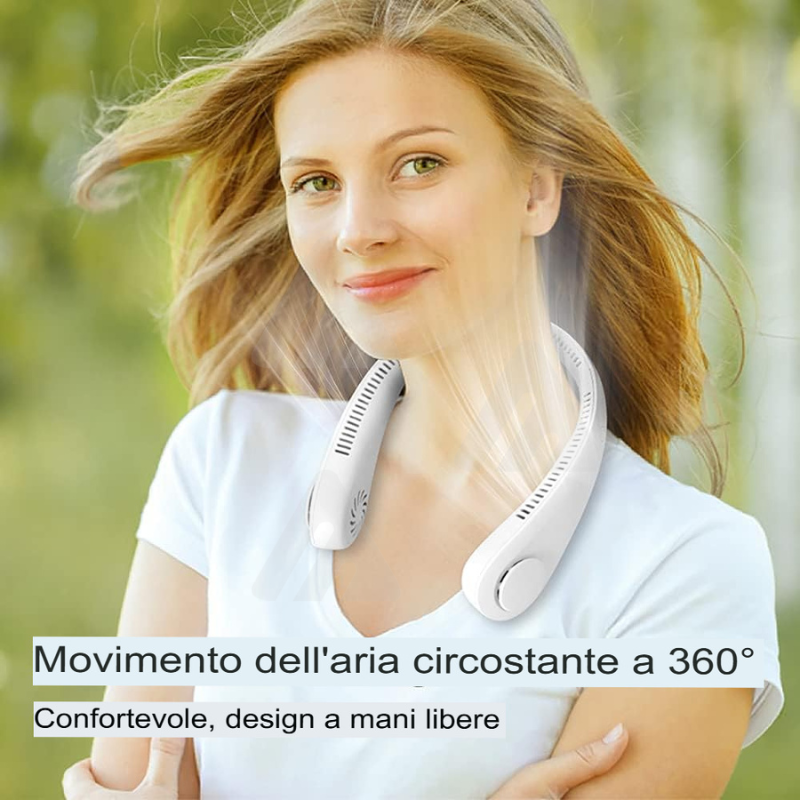 Ventilatore portatile da collo ricaricabile...