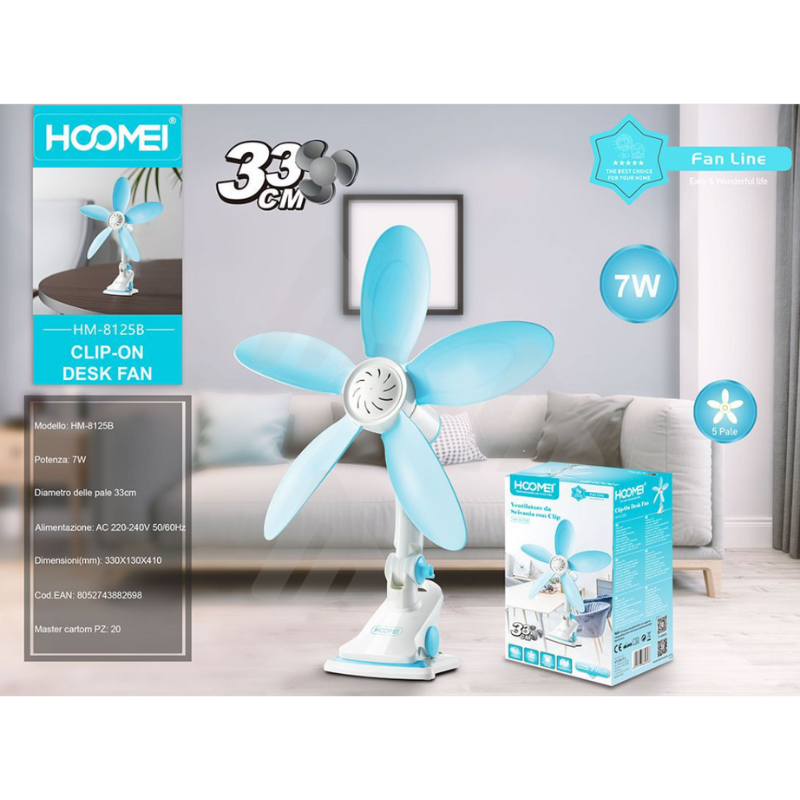 Ventilatore con clip hm-8125B