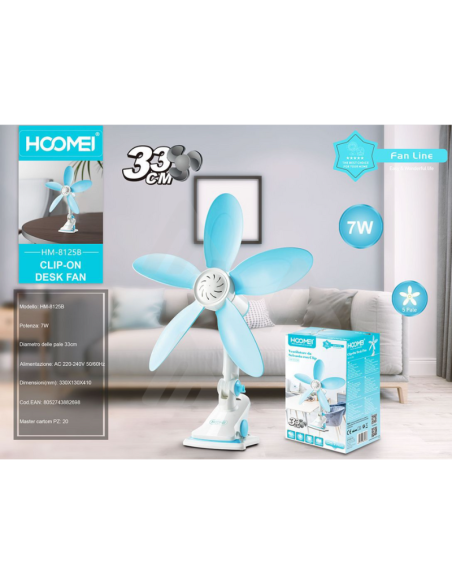 Ventilatore con clip hm-8125B