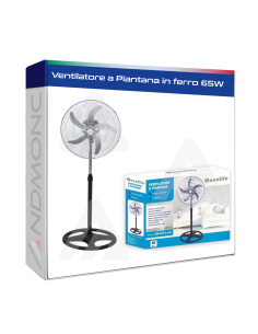 Ventilatore a piantana in ferro 65W