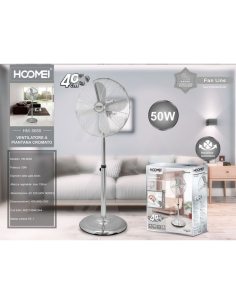 Ventilatore a piantana Cromato hm-8688 50W 2