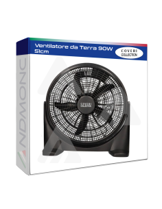 Ventilatore da terra 90W 51cm nero coveri collection