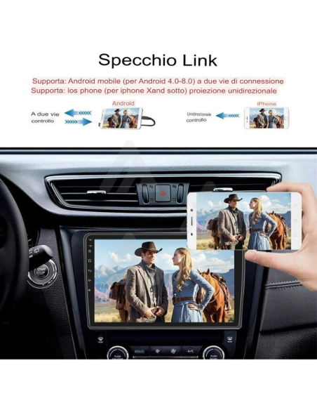 Autoradio 2 DIN 10" Android gps wifi bluetooth