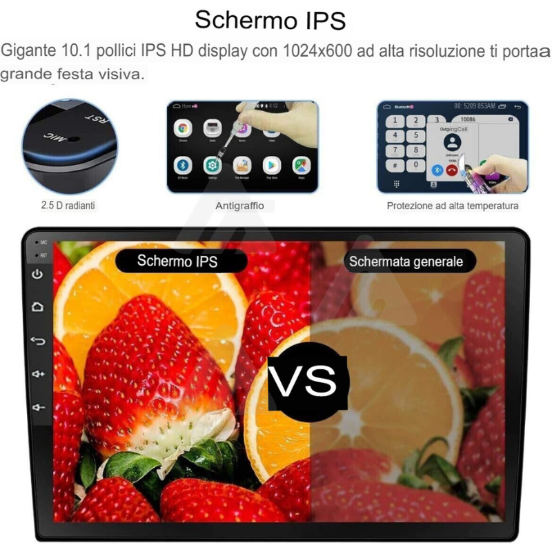 Autoradio 2 DIN 10" Android gps wifi bluetooth