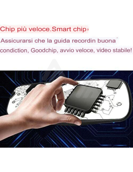 DVR Auto 1080P Monitor specchietto videocamera fronte e retro