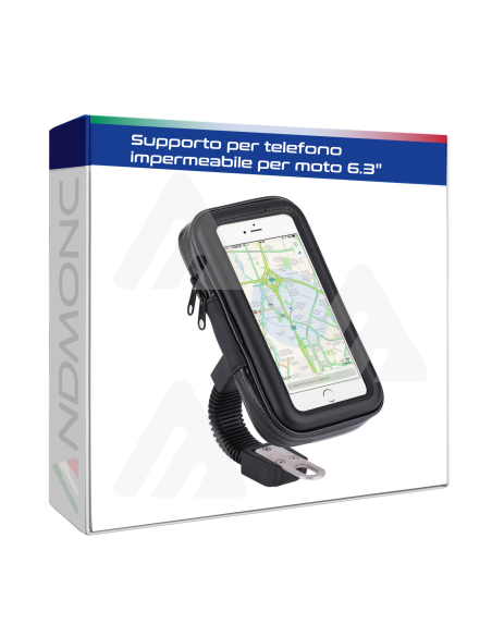 Supporto per telefono impermeabile per moto 6.3 "