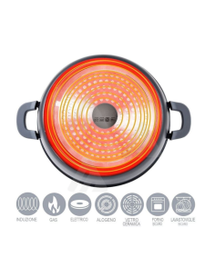 Set di Pentole Rame 20-24-28cm Cheffinger Rosa 6 pezzi 2