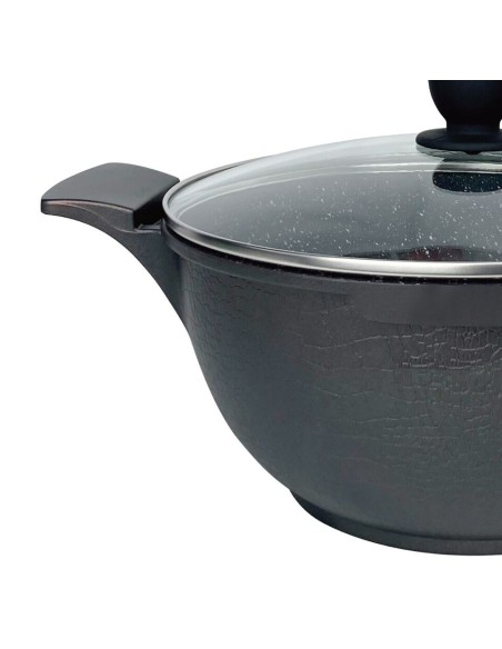 Set di Pentole Nero 20-24-28cm Cheffinger Rosa 6 pezzi