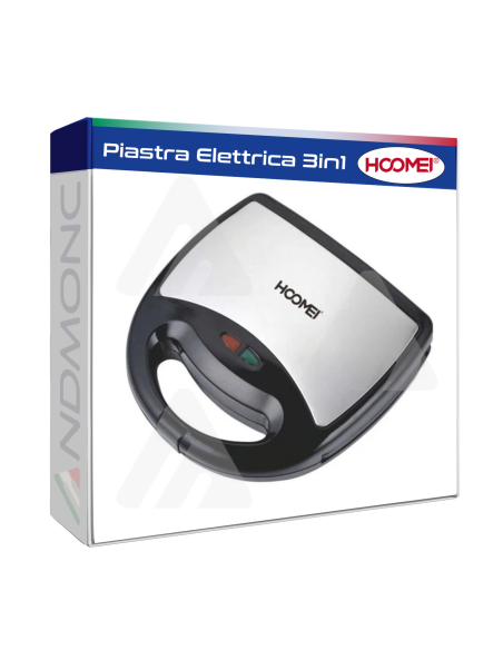 Piastra Elettrica Tostapane Toast Sandwich Waffle Tostiera 3 IN 1 800W HM-5860