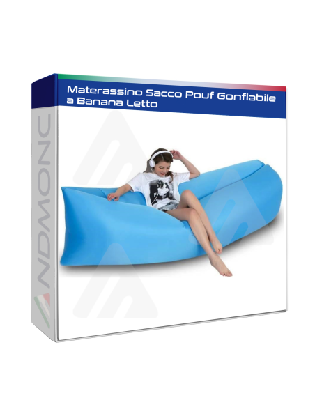 Materassino Sacco Pouf Gonfiabile a Banana Letto da Mare Spiaggia Campeggio