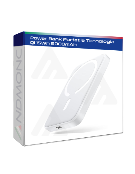 Power Bank Portatile Tecnologia QI 15Wh 5000mAh Caricatore Cellulare Smartphone