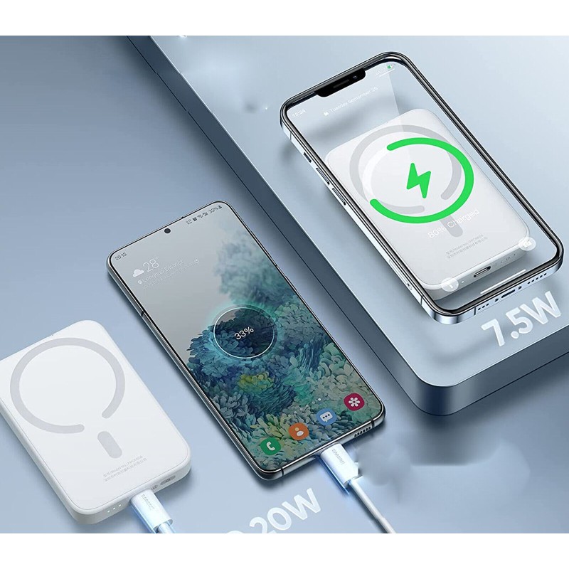 Power Bank Portatile Tecnologia QI 15Wh 5000mAh...