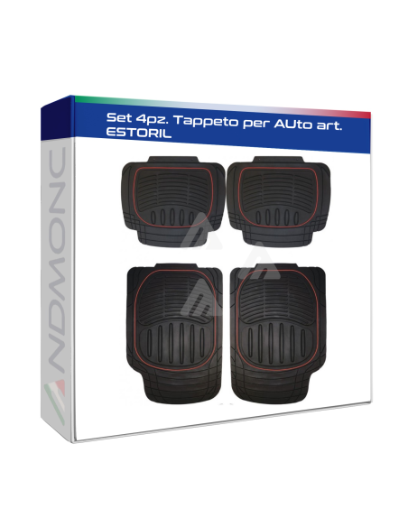 Set da 4pz. Tappeto per AUTO in pvc art. ESTORIL