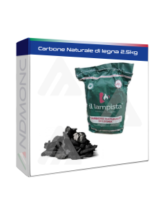 Carbone naturale di legna il lampista 2,5 kg