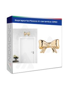 Sopraporta Fiocco in ceramica Oro 35cm