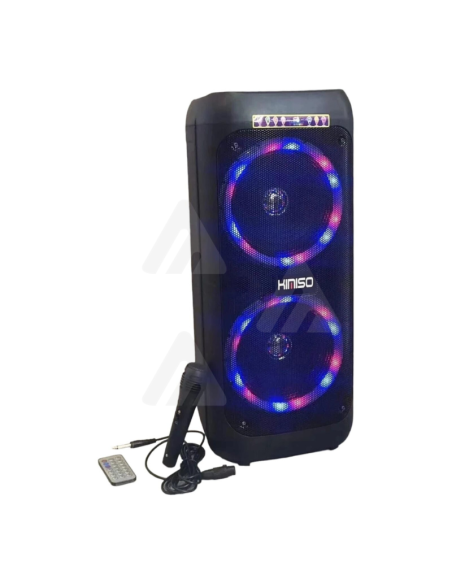 Cassa Bluetooth Wireless con Microfono Doppio Altoparlante 8” 3000W