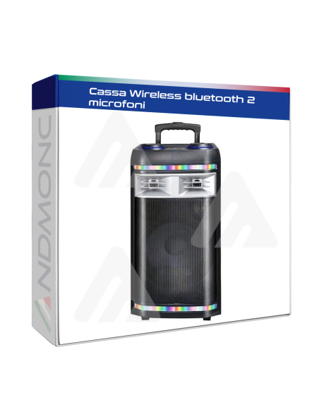 Cassa Altoparlante wireless bluetooth 10000W con due microfoni