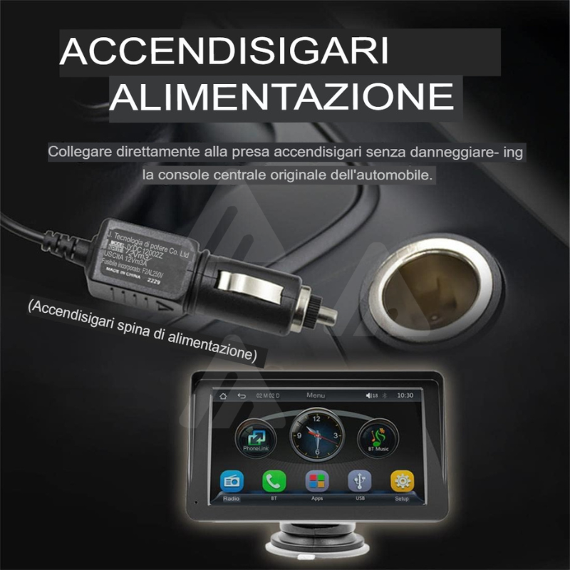 Autoradio portatile Wireless Carplay Android...