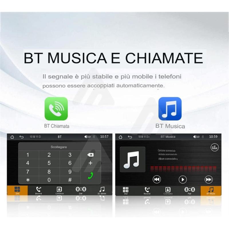 Autoradio portatile Wireless Carplay Android...