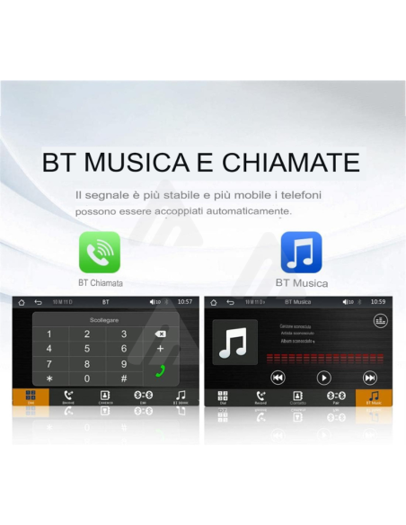 Autoradio portatile Wireless Carplay Android Auto, 7 pollici Touchscreen