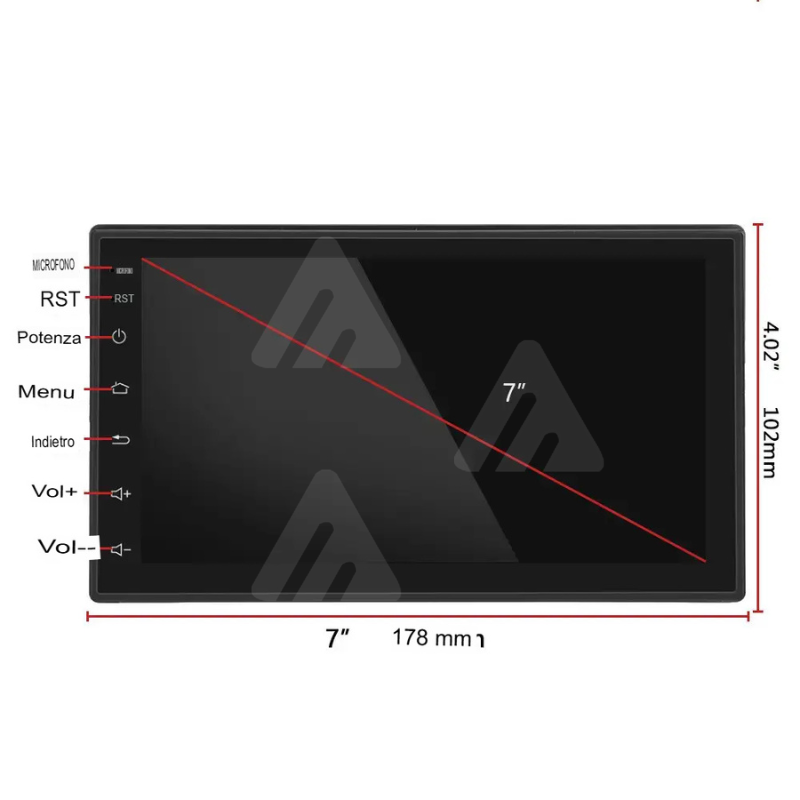 Autoradio 2din  BT Touch Screen 7.0", Android...