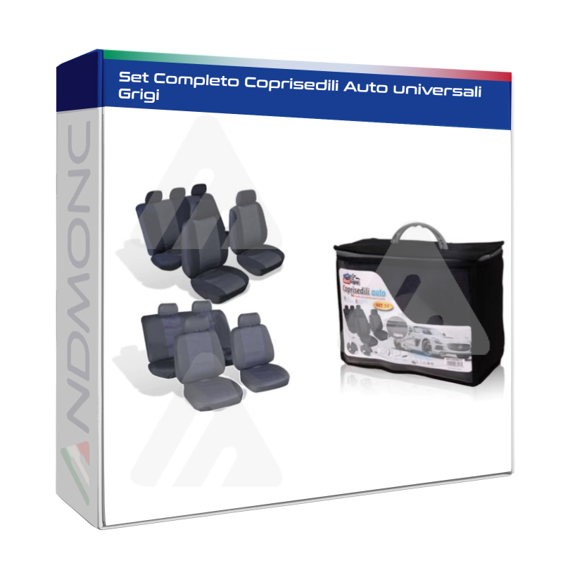 Set Completo Coprisedili Auto universali Grigi