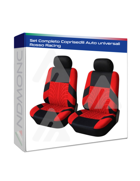 Set Completo Coprisedili Auto universali Rosso Racing