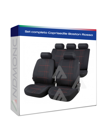 Set completo Coprisedile Boston Rosso