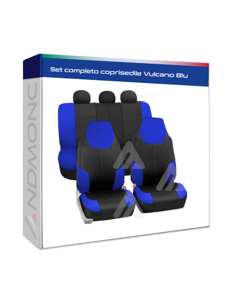 Set completo coprisedile Vulcano Blu