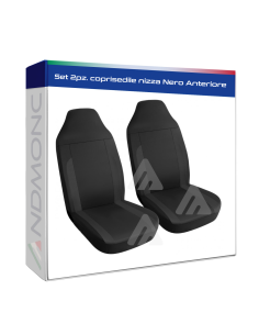 Set 2pz. coprisedile nizza Nero Anteriore