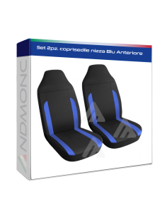 Set 2pz. coprisedile nizza Blu Anteriore