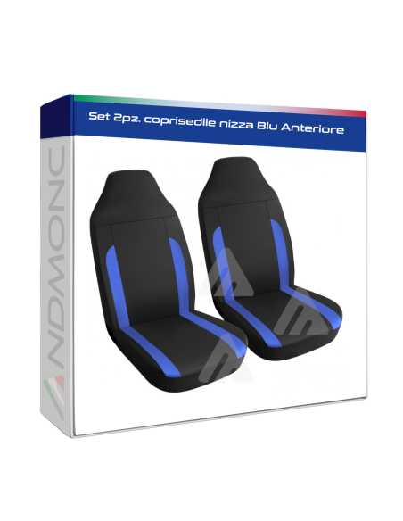 Set 2pz. coprisedile nizza Blu Anteriore
