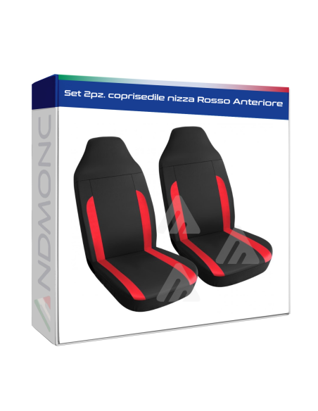 Set 2pz. coprisedile nizza Rosso Anteriore