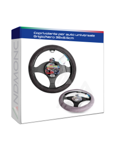 Coprivolante per auto universale Grigio/Nero 38x8.5cm